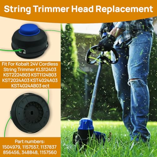 DZDY KLS124-03 trimmer head installation view demonstrates tool-free replacement