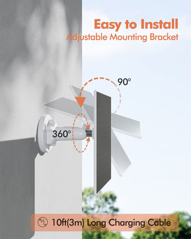 Dzees 360-degree mount allows flexible positioning for optimal sun exposure and reliable charging.