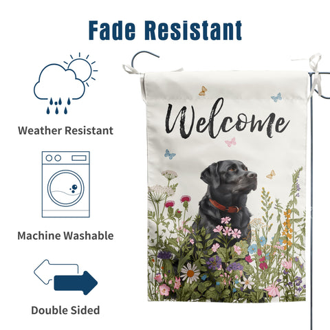 DZGlobal 12x18 lab flag weatherproof for garden entrances.