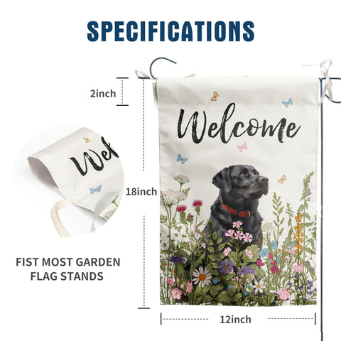 DZGlobal black lab flag, sturdy outdoor decor for porch and lawn.