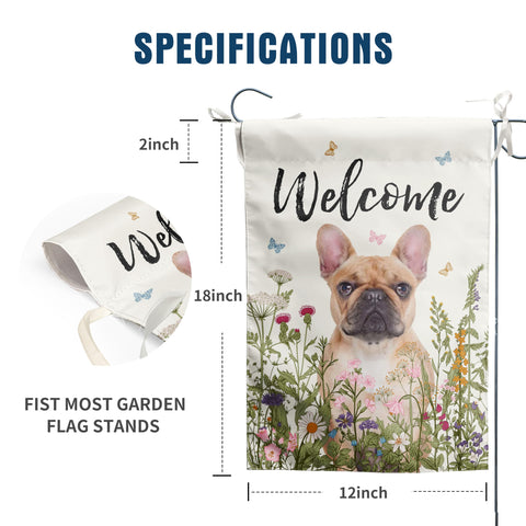 DZGlobal double-sided floral dog flag offers visibility from both sides for porches.