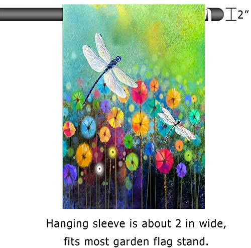 DZGlobal double-sided floral flag 12x18 with vivid prints for visibility.