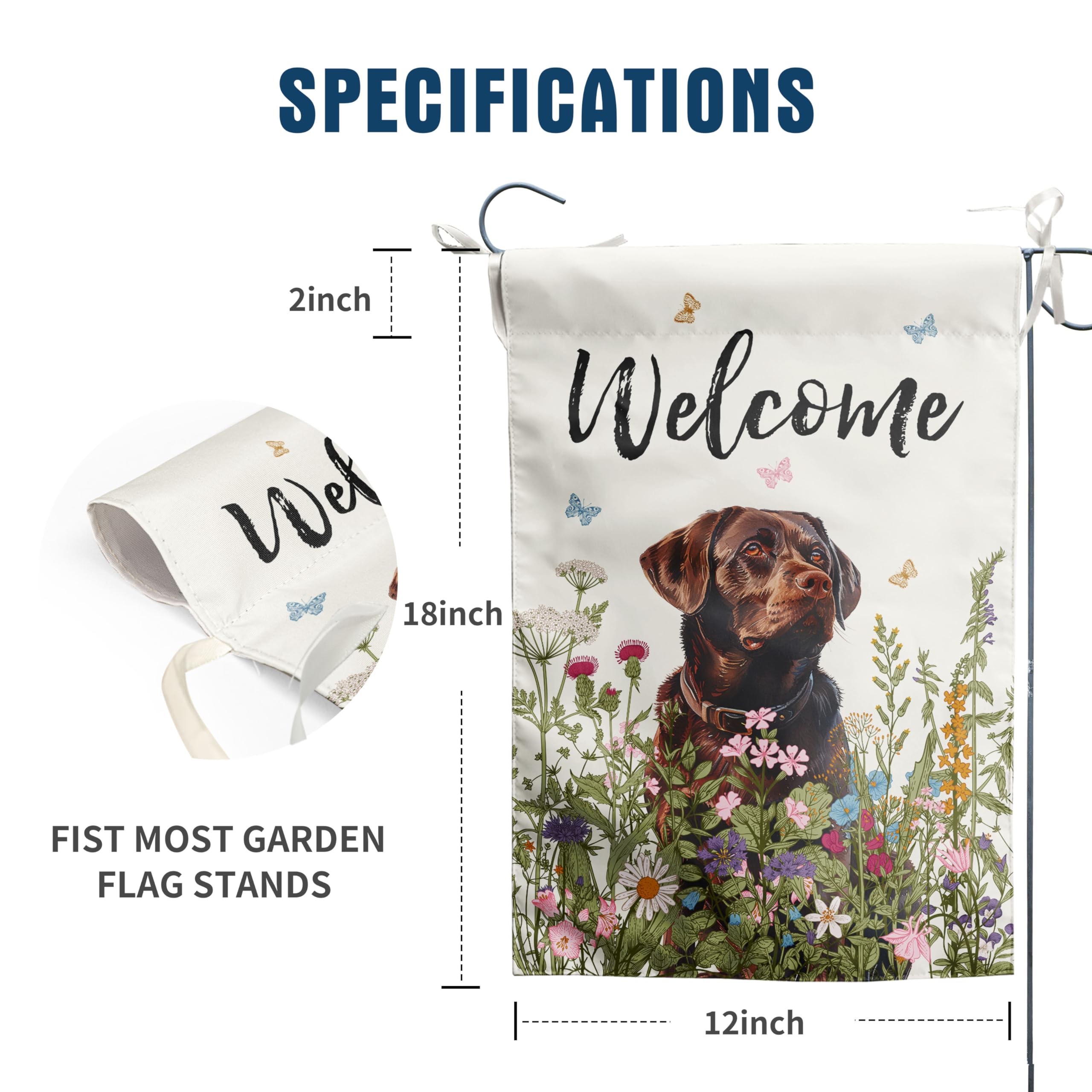 DZGlobal double-sided flag shows vivid color from both sides for garden visibility.