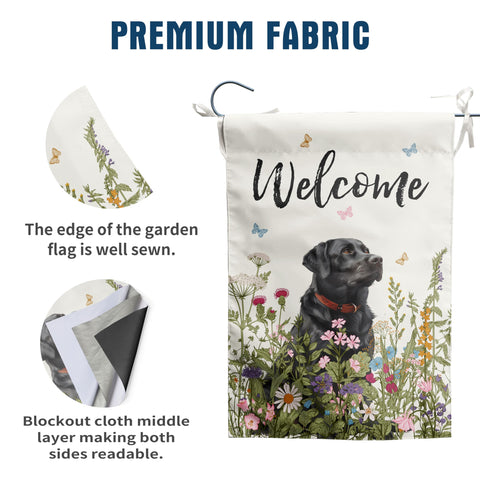 DZGlobal flower-patterned lab flag, weather-resistant yard display.