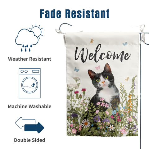 DZGlobal garden flag is easy to install thanks to a 2-inch wide hanging sleeve.