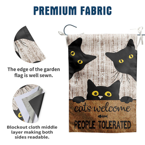 DZGlobal Halloween cat banner adds curb appeal to garden or yard