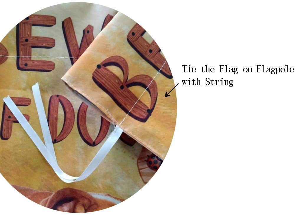 DZGlobal indoor-outdoor flag complements home decor with floral charm.
