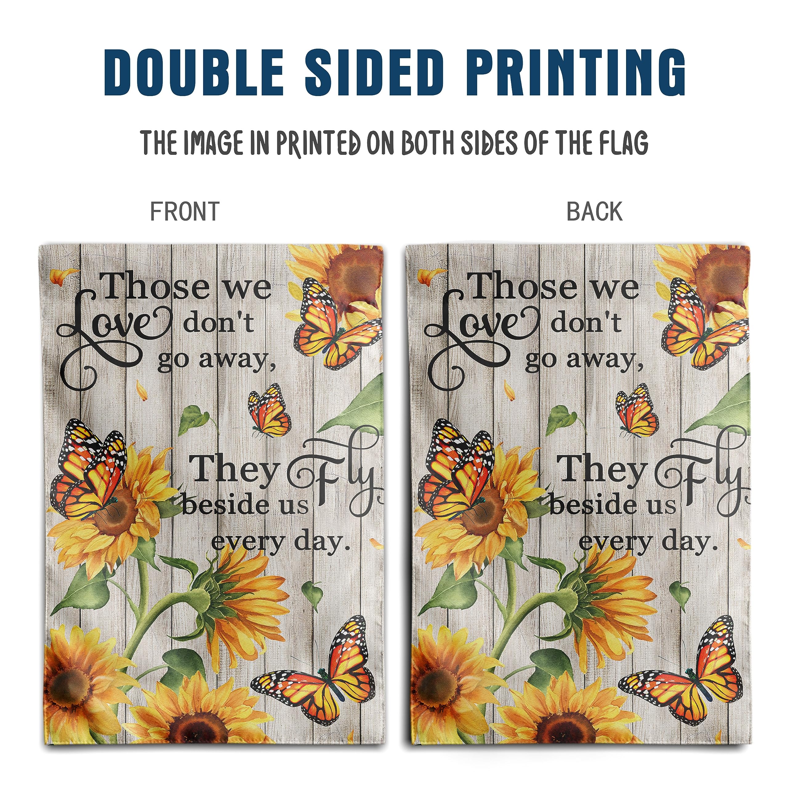 DZGlobal monarch butterfly and sunflower design elevates garden memorial displays.