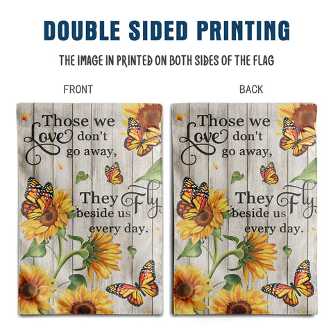 DZGlobal monarch butterfly and sunflower design elevates garden memorial displays.