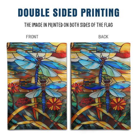 DZGlobal outdoor polyester all-weather flag on a lawn or patio