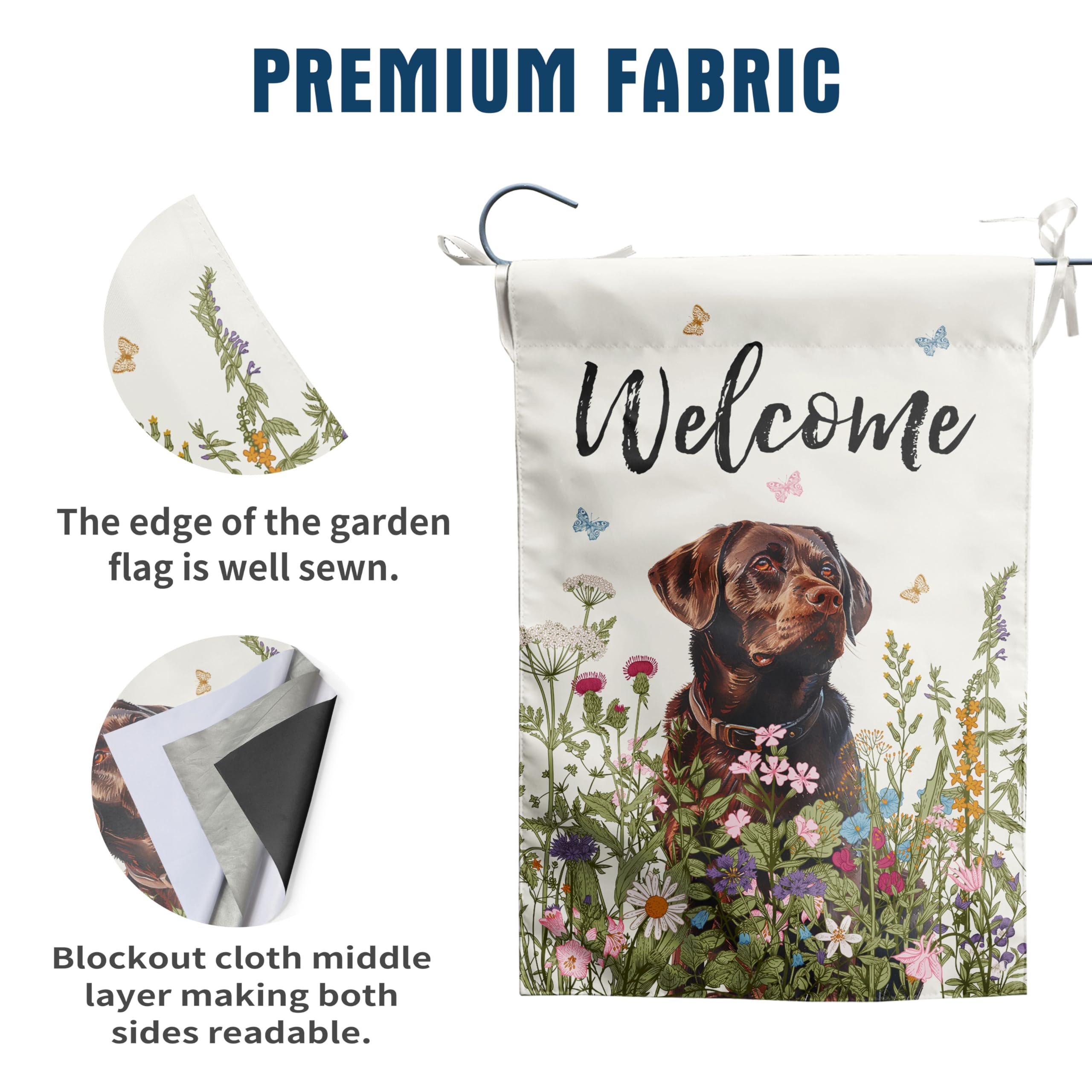 DZGlobal outdoor flag uses all-weather polyester for durable yard display.
