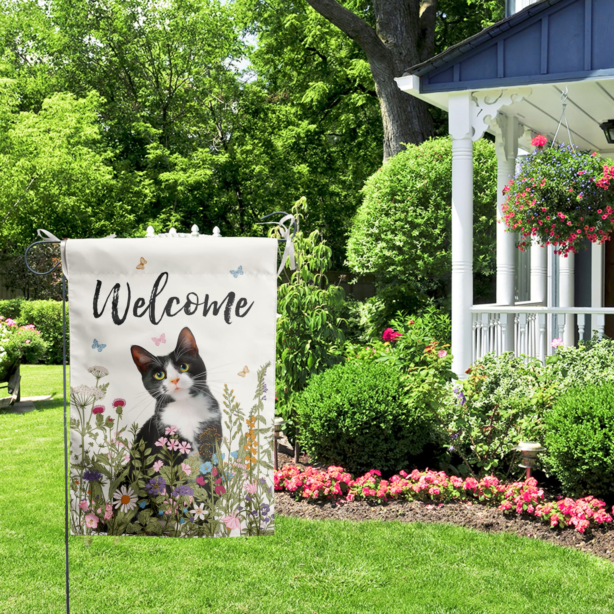 DZGlobal welcome flag adds charm to outdoor spaces without overwhelming existing decor.