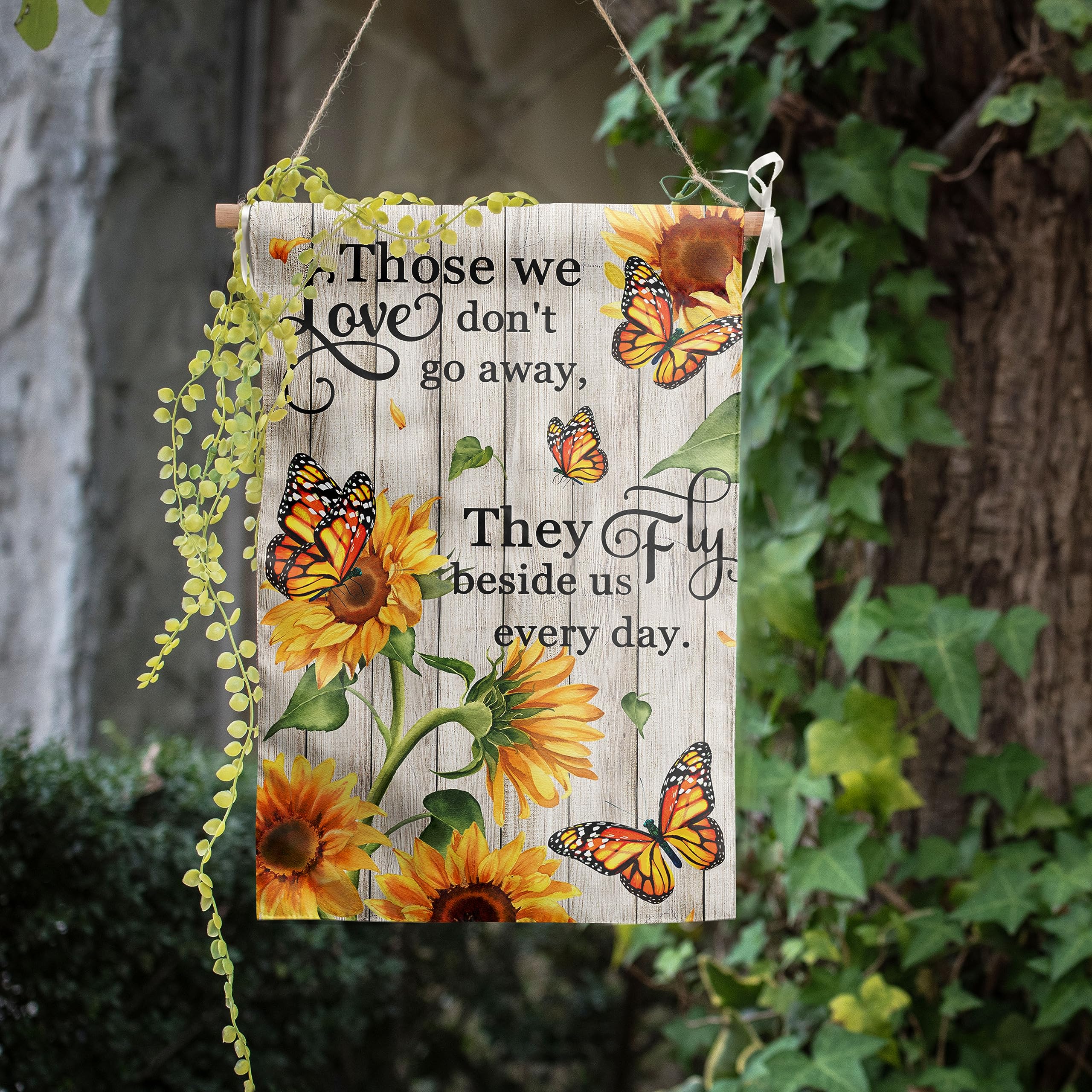 DZGlobal easy-install memorial flag with sleeve fits various yard displays.