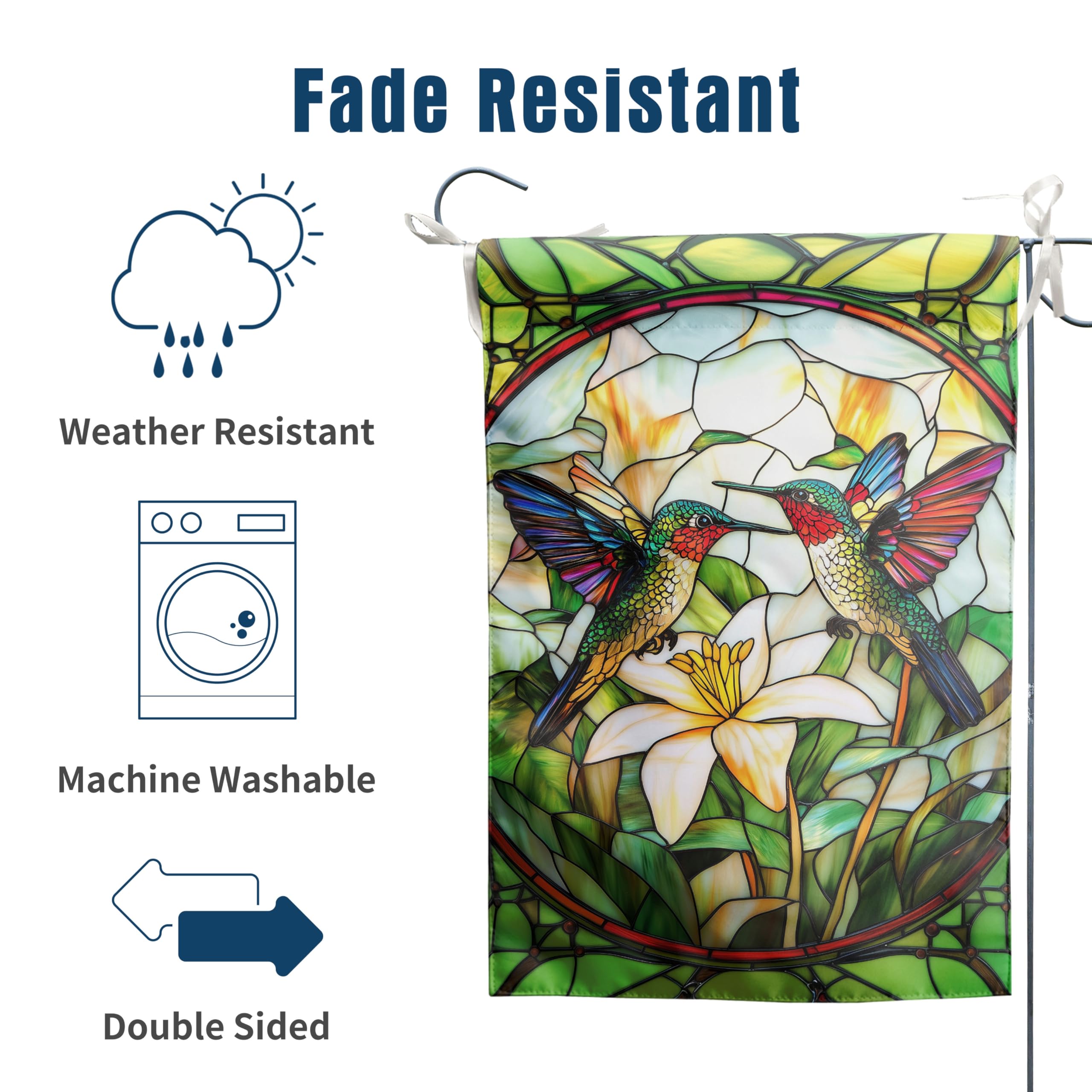 DZGlobal flag installation shows top sleeve and easy setup for outdoor spaces.