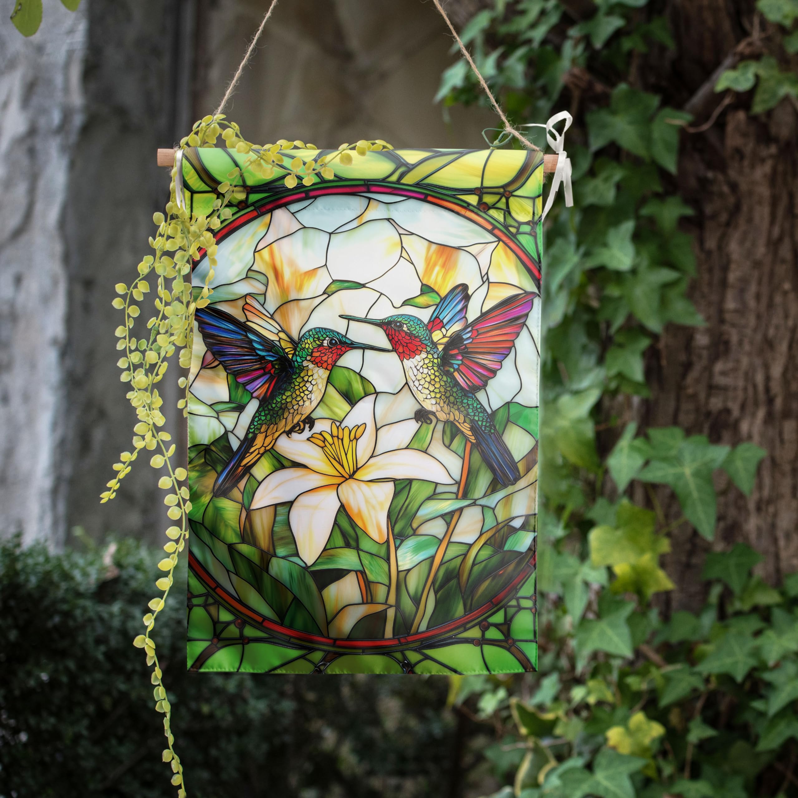 DZGlobal spring hummingbird flag package includes one decorative yard flag.