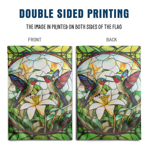DZGlobal flag decorates porch or garden, brightening spring mornings with color.