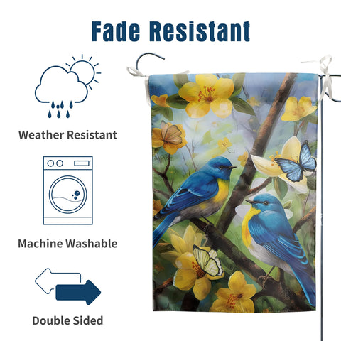 DZGlobal blooming garden flag enhances yard with bold, colorful motif