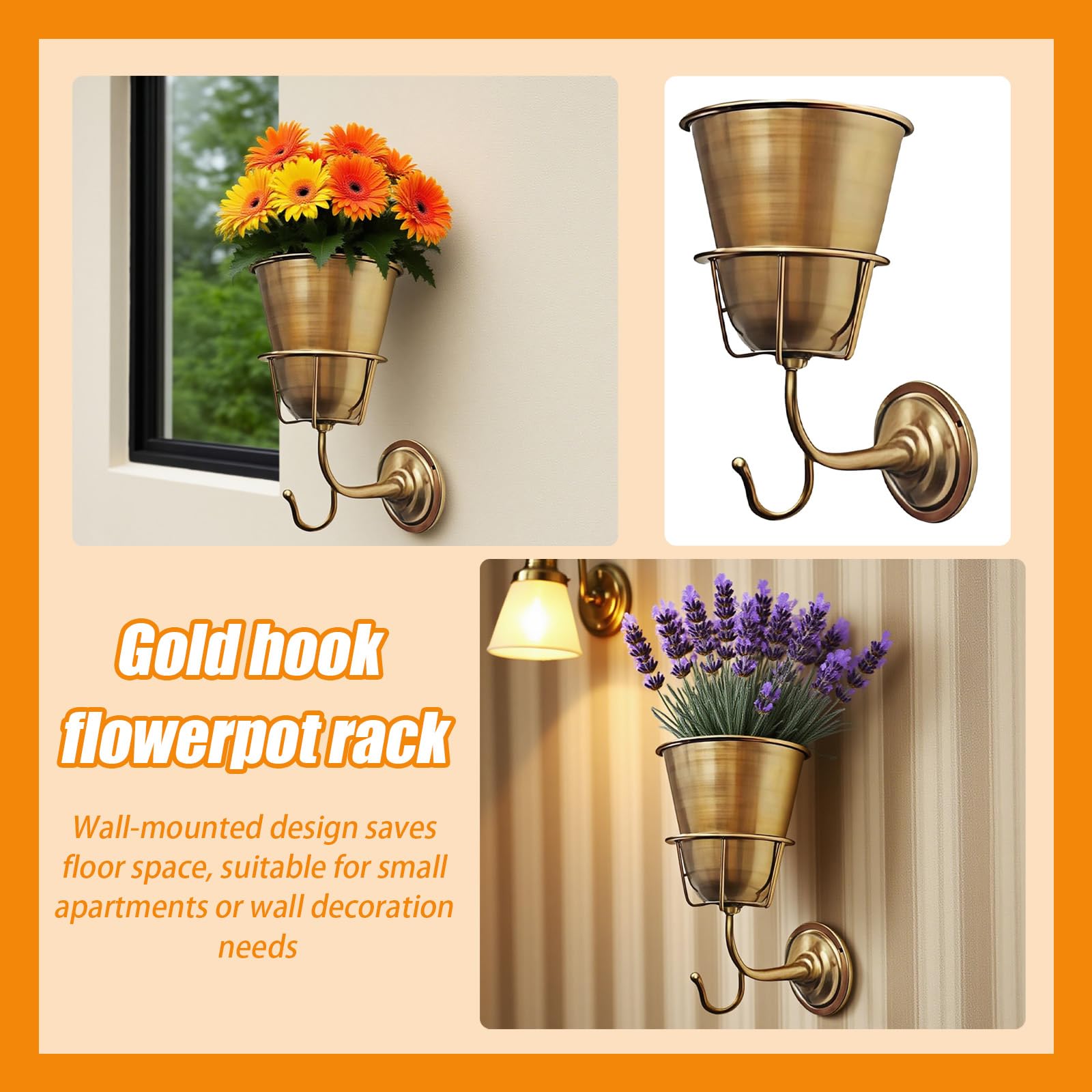 DZHPSRSZ Opal Wall Vessel Gold fits any room's style.