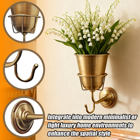 DZHPSRSZ Opal Wall Vessel Gold ideal for flowers or greenery.