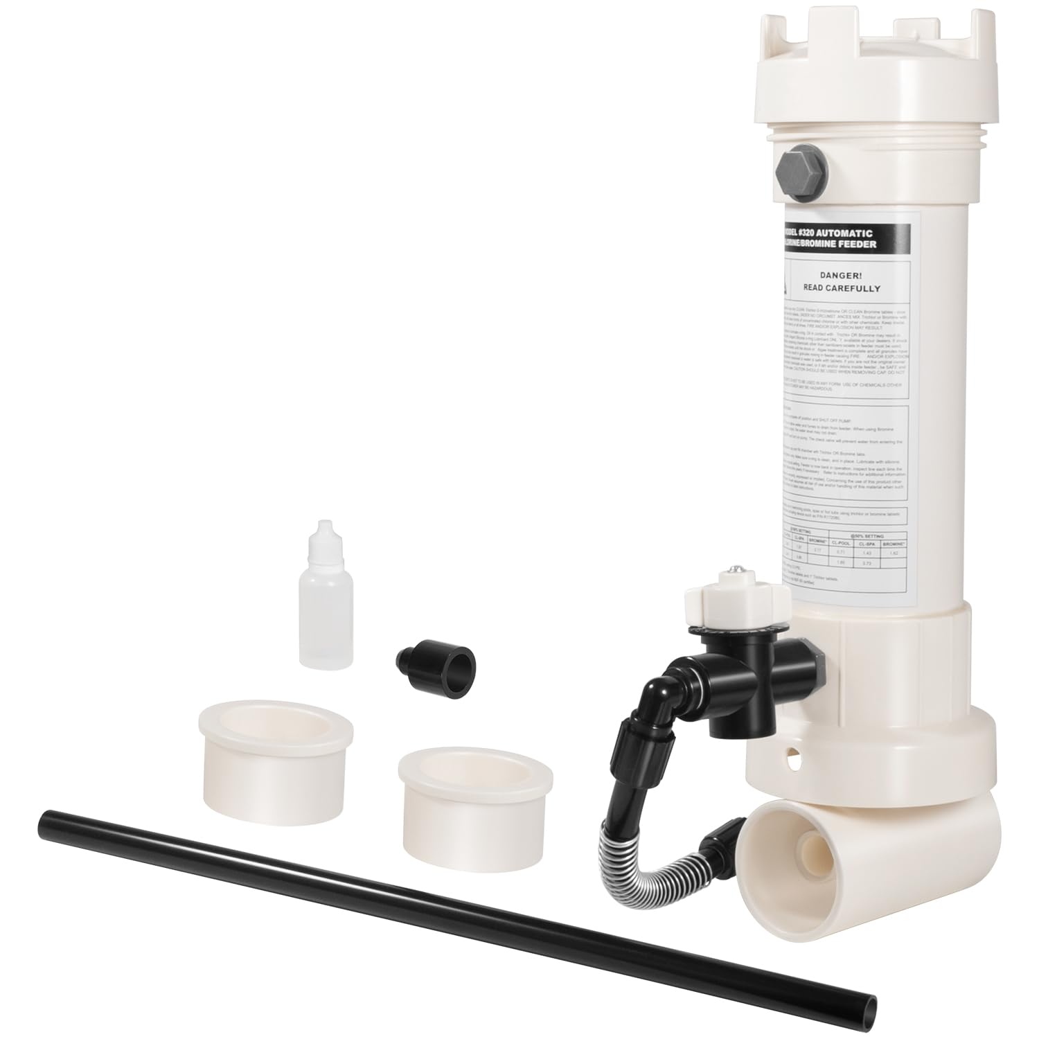 E-Cowlboy R171096 chlorinator side view, showcasing durable ABS construction.