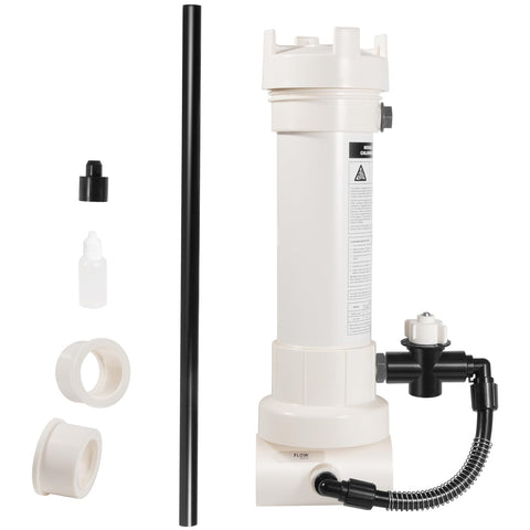 Installation kit image with 2 in slip fittings and 1.5 in adapters for easy setup.