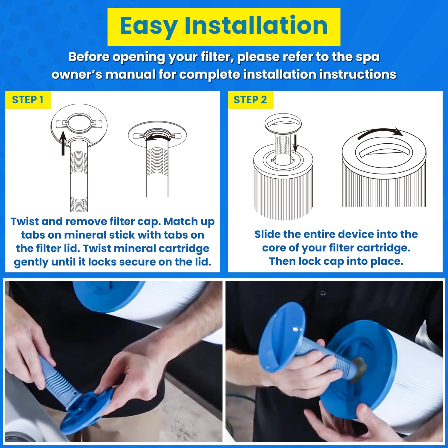E-cowlboy replacement cartridge designed for up to 500 gallons with smooth operation