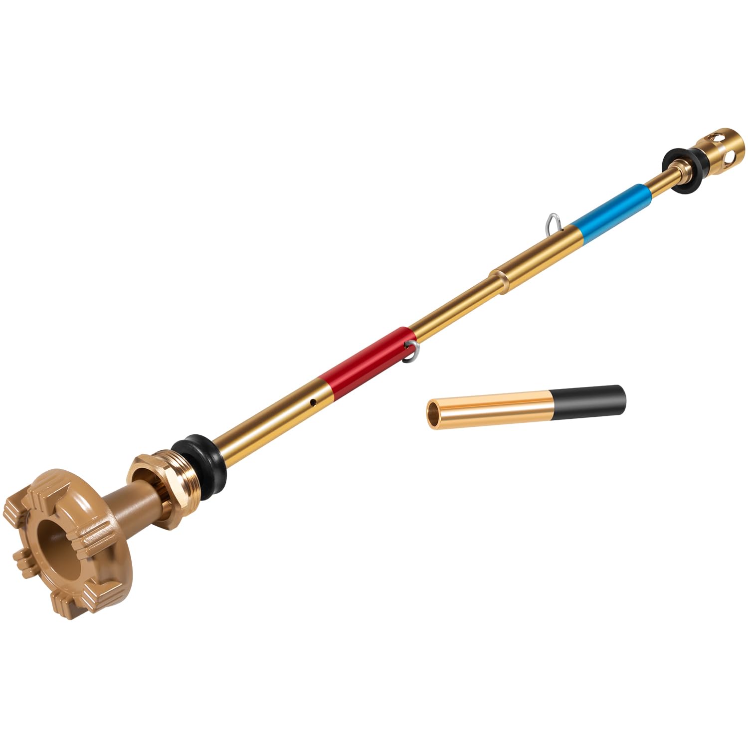 E-cowlboy RK-ADJ-PRV metal handle offers a strong grip during faucet maintenance