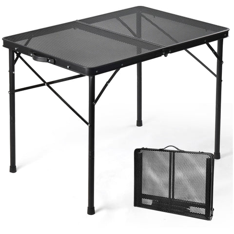E EASTSTORM 3ft folding table closed with carry handle for easy transport