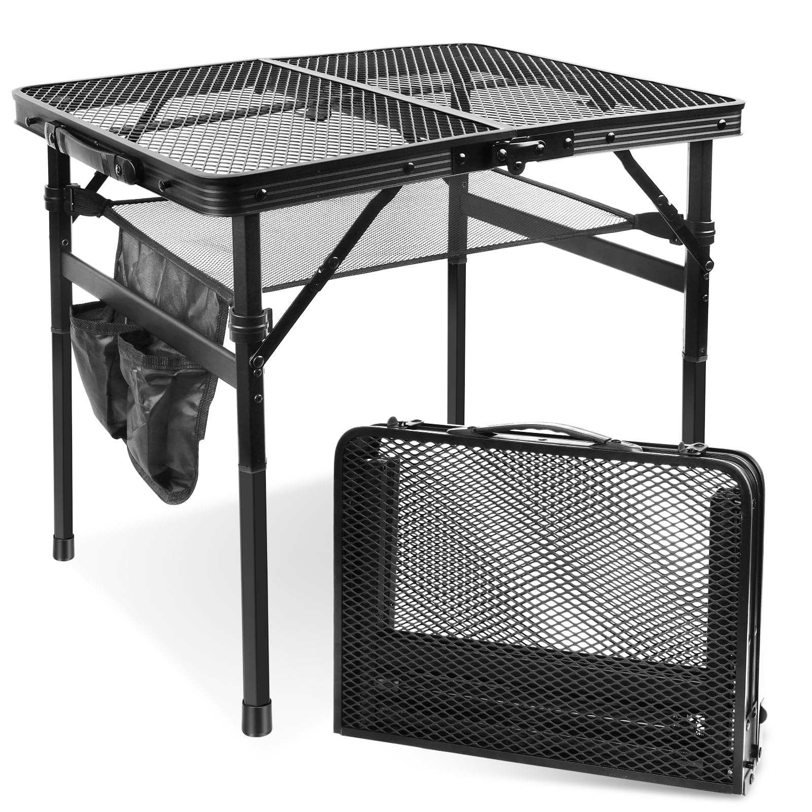 E EASTSTORM folding picnic table compact setup enables easy outdoor dining.