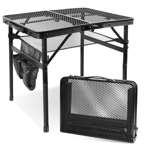 E EASTSTORM folding picnic table compact setup enables easy outdoor dining.