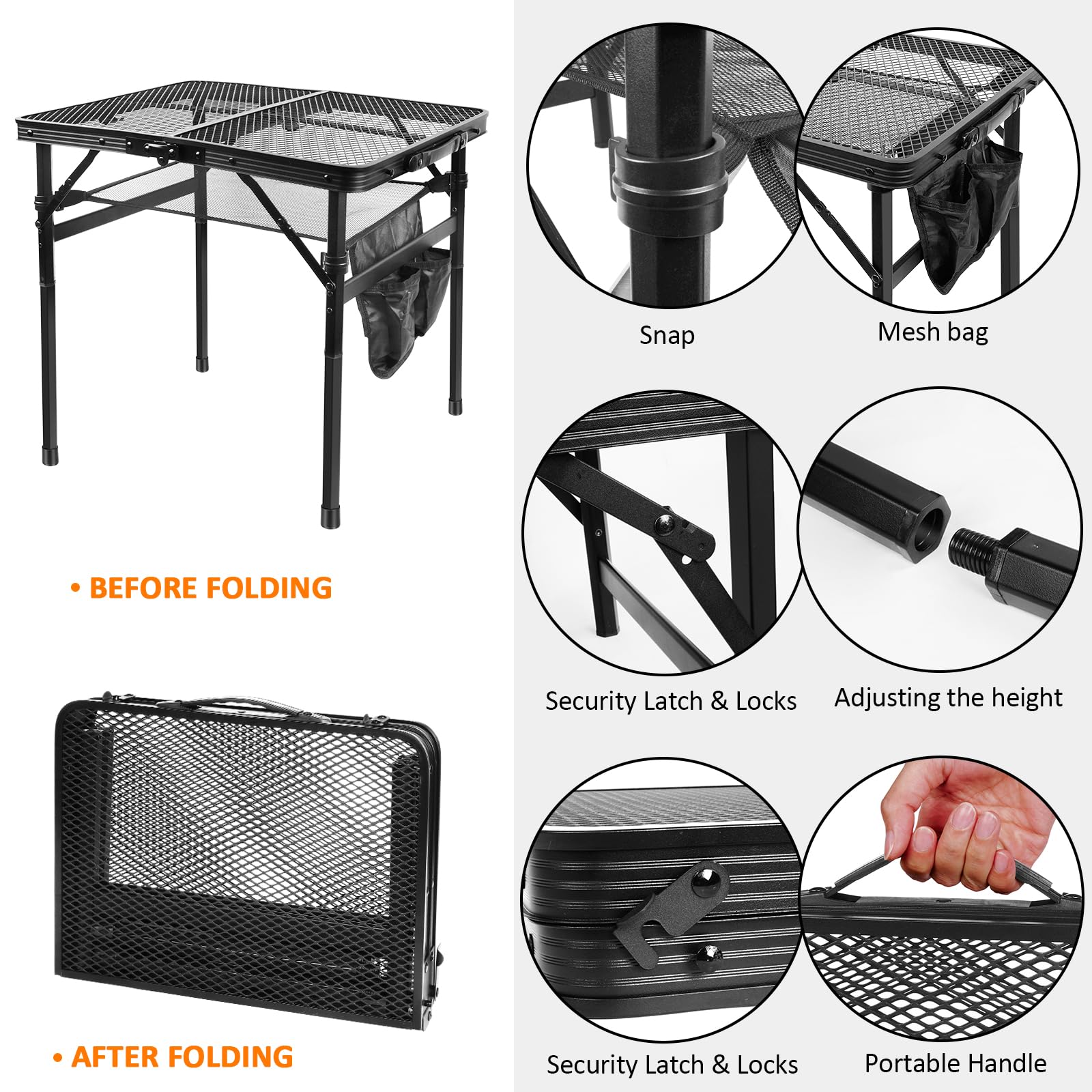 E EASTSTORM unfolded dimensions give a roomy outdoor surface area.