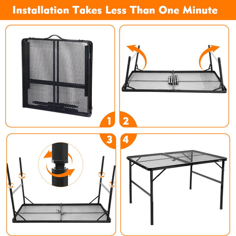 EASTSTORM multiuse table for camping, BBQs, RV trips, and gatherings.