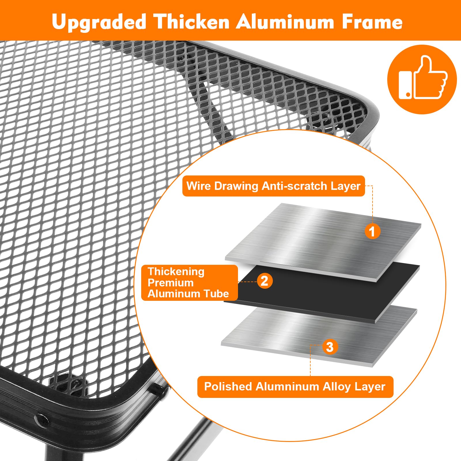 EASTSTORM spacious surface ideal for food prep, picnics, and crafts.