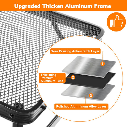 EASTSTORM spacious surface ideal for food prep, picnics, and crafts.