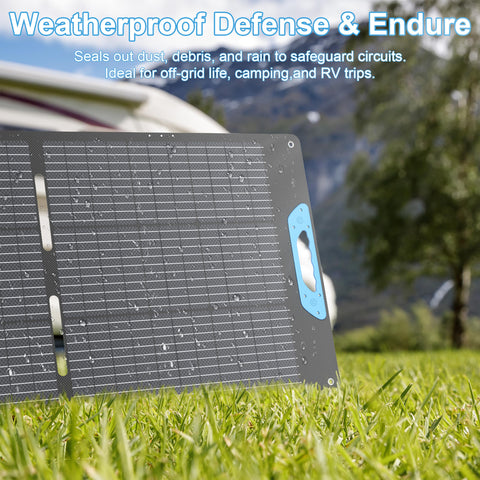 IP67 waterproof E-POWO 110W panel housed in rugged case.