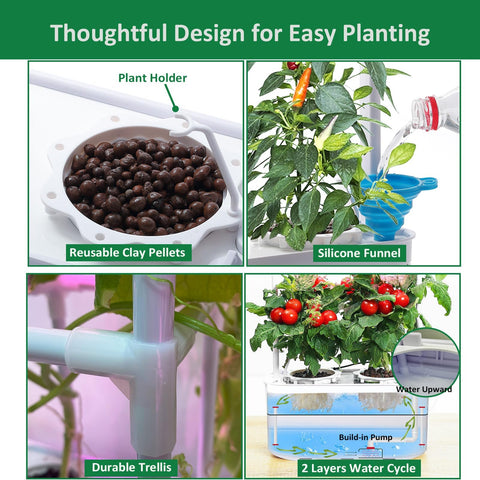 Extendable 28 inch stand from E SUPEREGROW supports taller vegetables