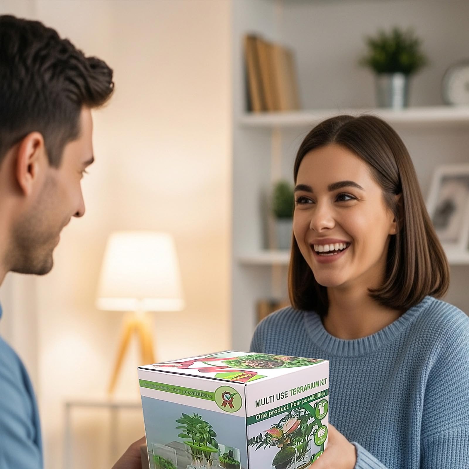 E SUPEREGROW gift-worthy terrarium for plant lovers and home décor.