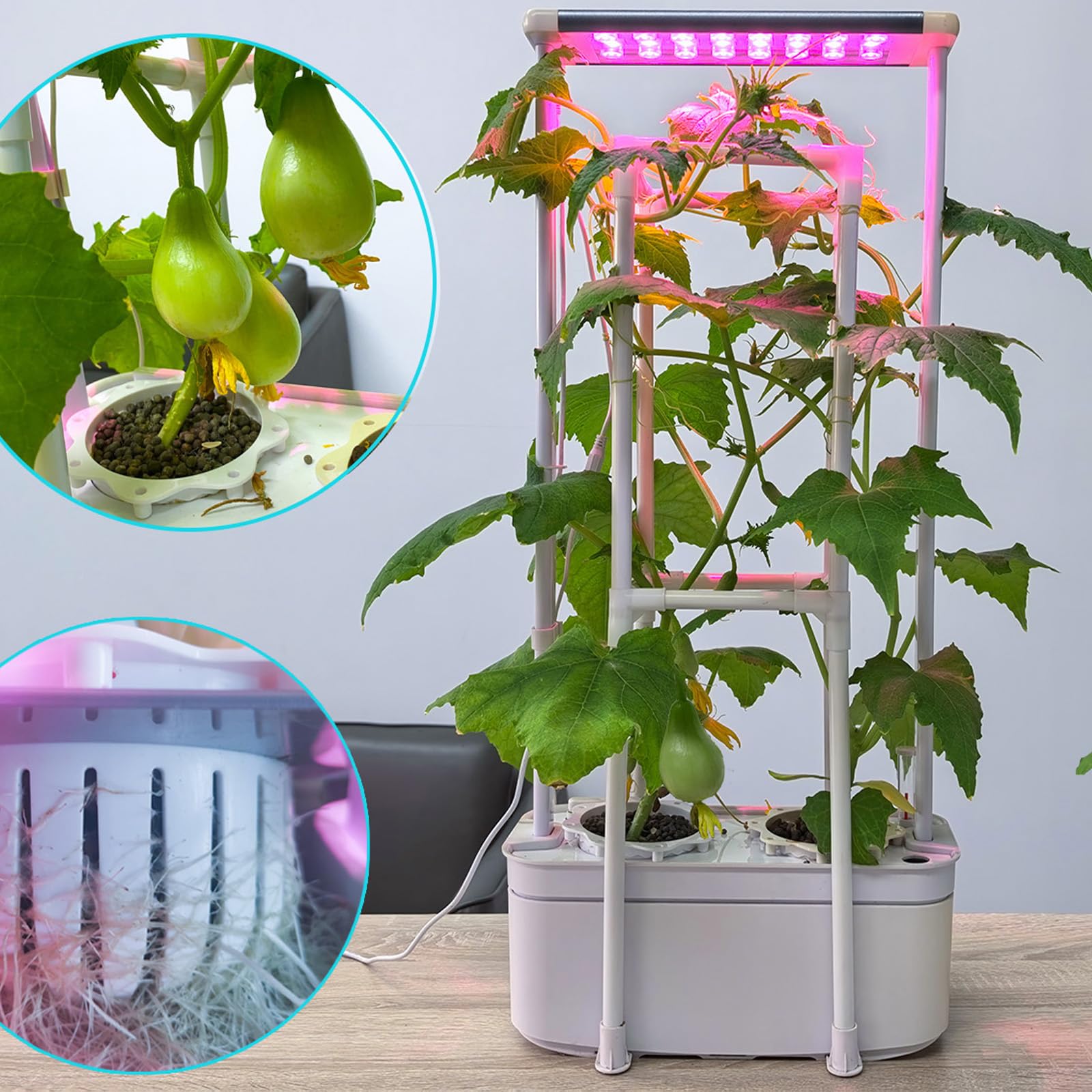 E SUPEREGROW submersible water pump ensures steady circulation for healthier roots