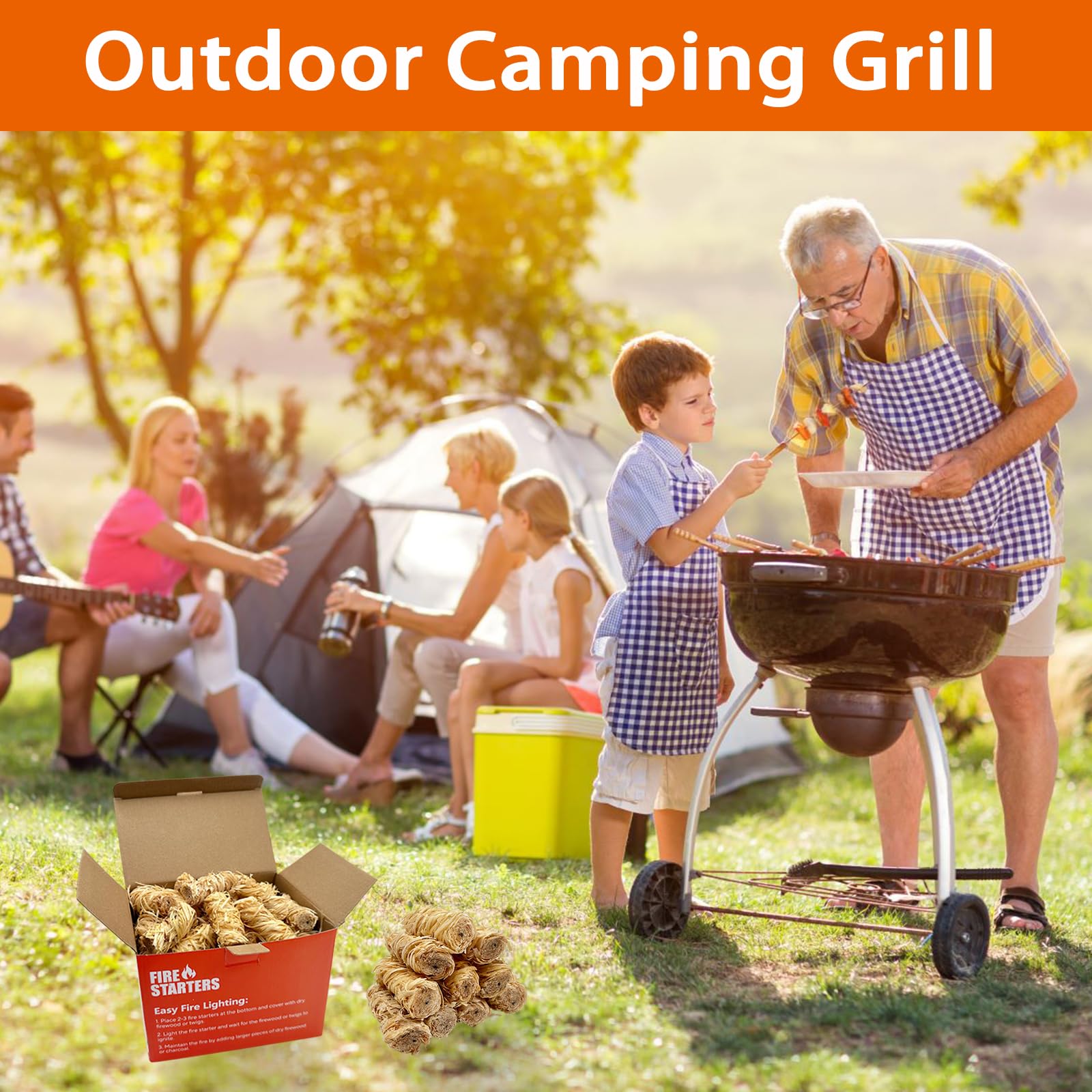 E500 easy lighting for camping and backyard fires, reducing effort