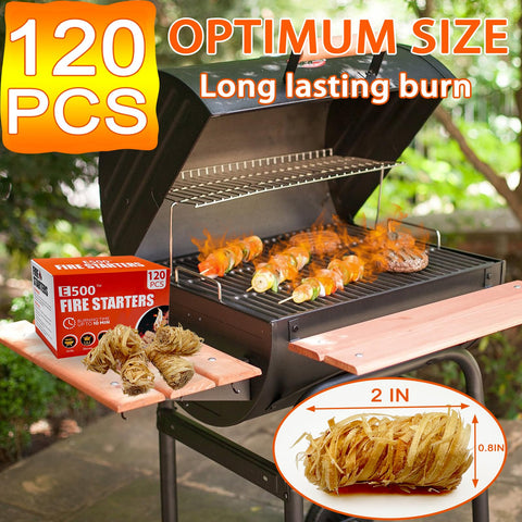 E500 fire starter for camping image ready for campfires and outdoor cooking