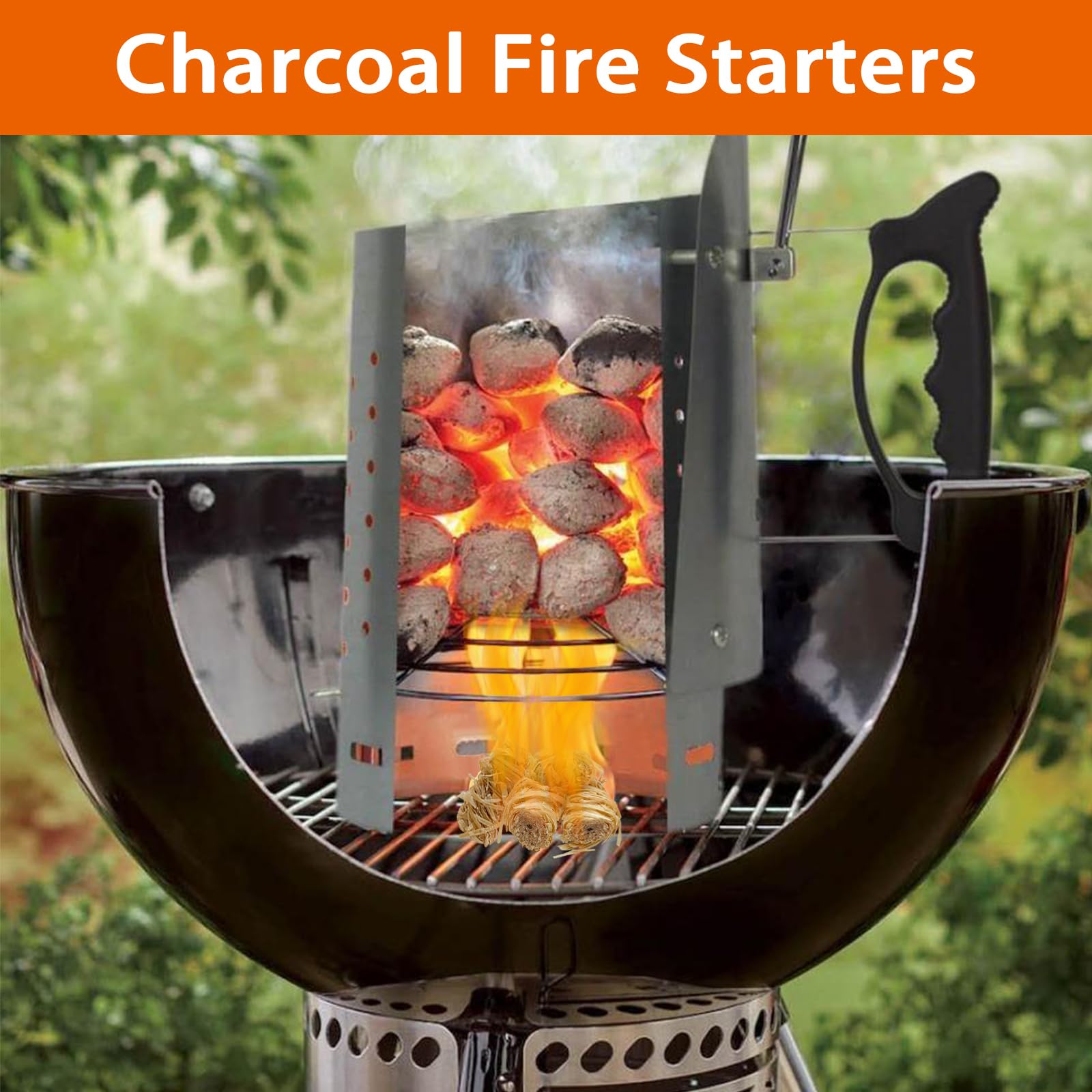 E500 fire starter for fireplace image demonstrating quick, easy ignition with minimal effort