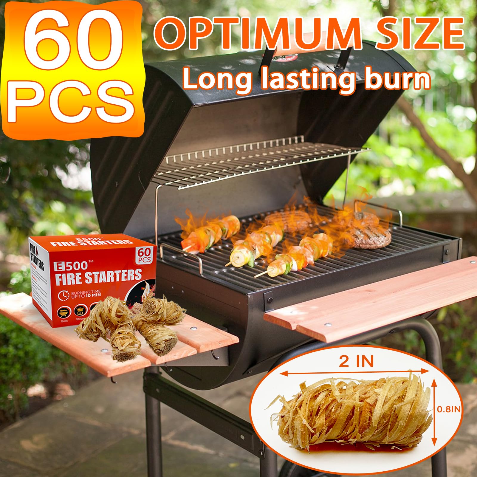 E500 grill charcoal starter supports grilling sessions with simple ignition