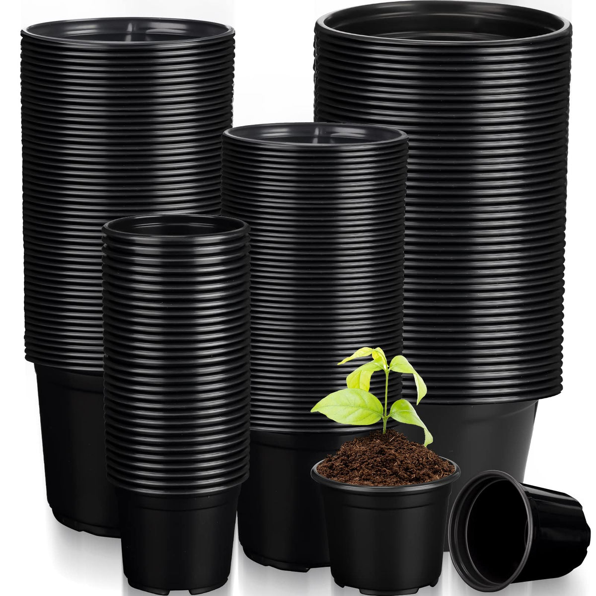 Eaasty seedling pots 3x2.5 inch designed for seed starting with drainage.
