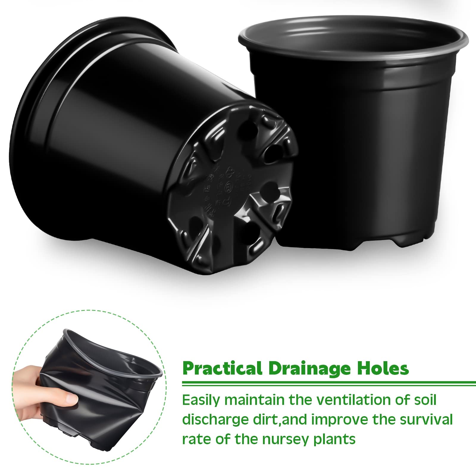 Eaasty seedling pots 5x4.5 inch supports healthy growth for larger starts.