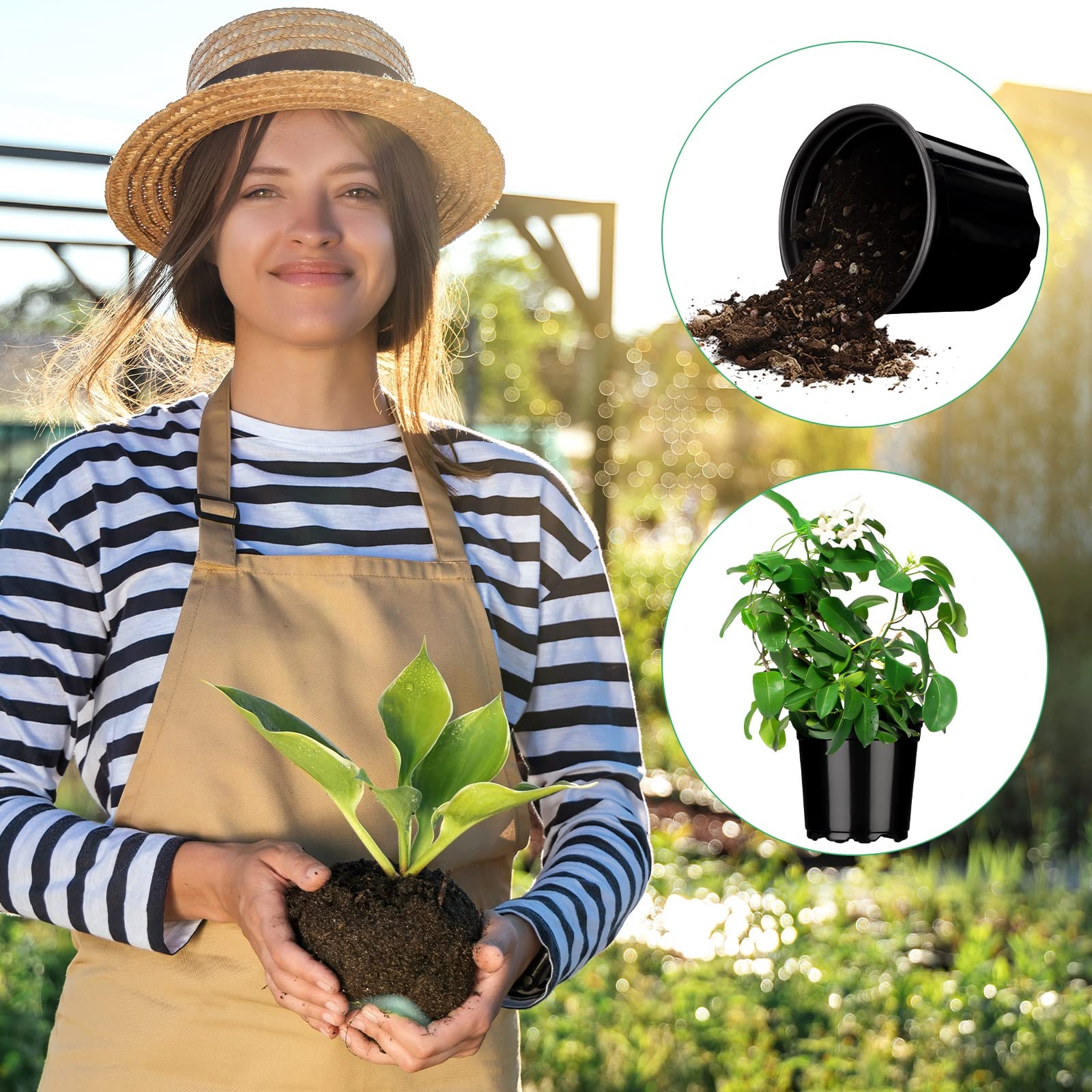 Eaasty seedling pots 6x5.3 inch ideal for mature transplants and larger seedlings.