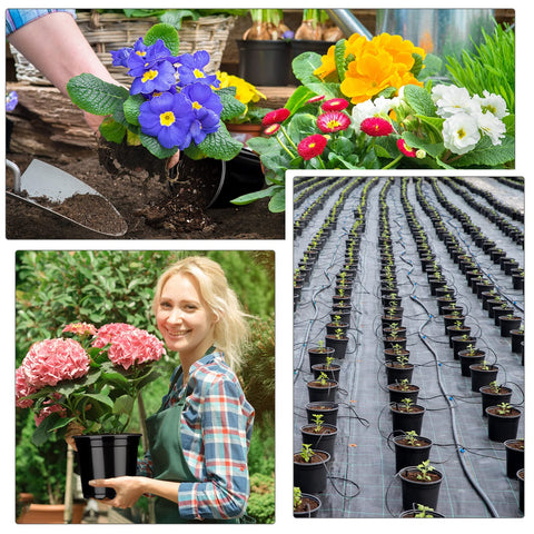 Eaasty weather-resistant plastic pots for outdoor use and durability.