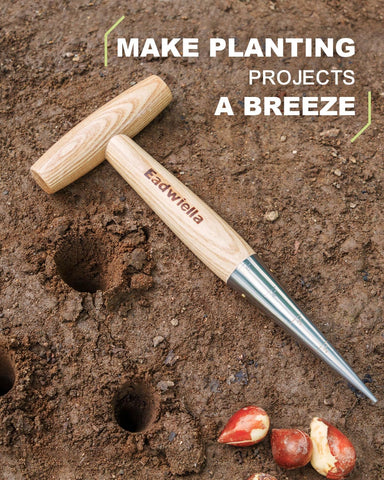 Eadwiella dibber features an ash hardwood handle for a durable grip