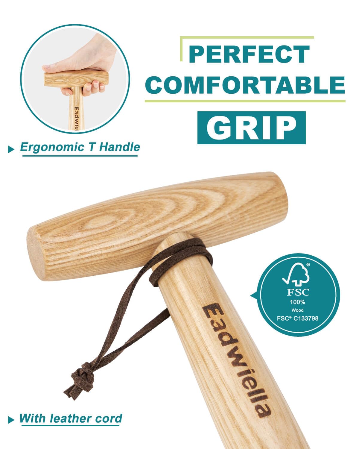 Eadwiella dibber with ergonomic T-handle reduces fatigue