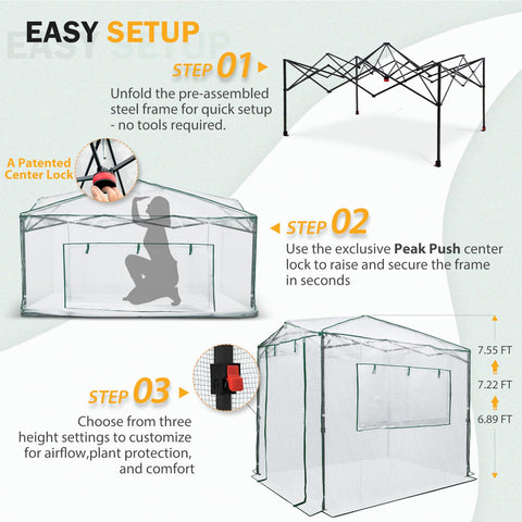 Eagle Peak instant setup with center-lock technology
