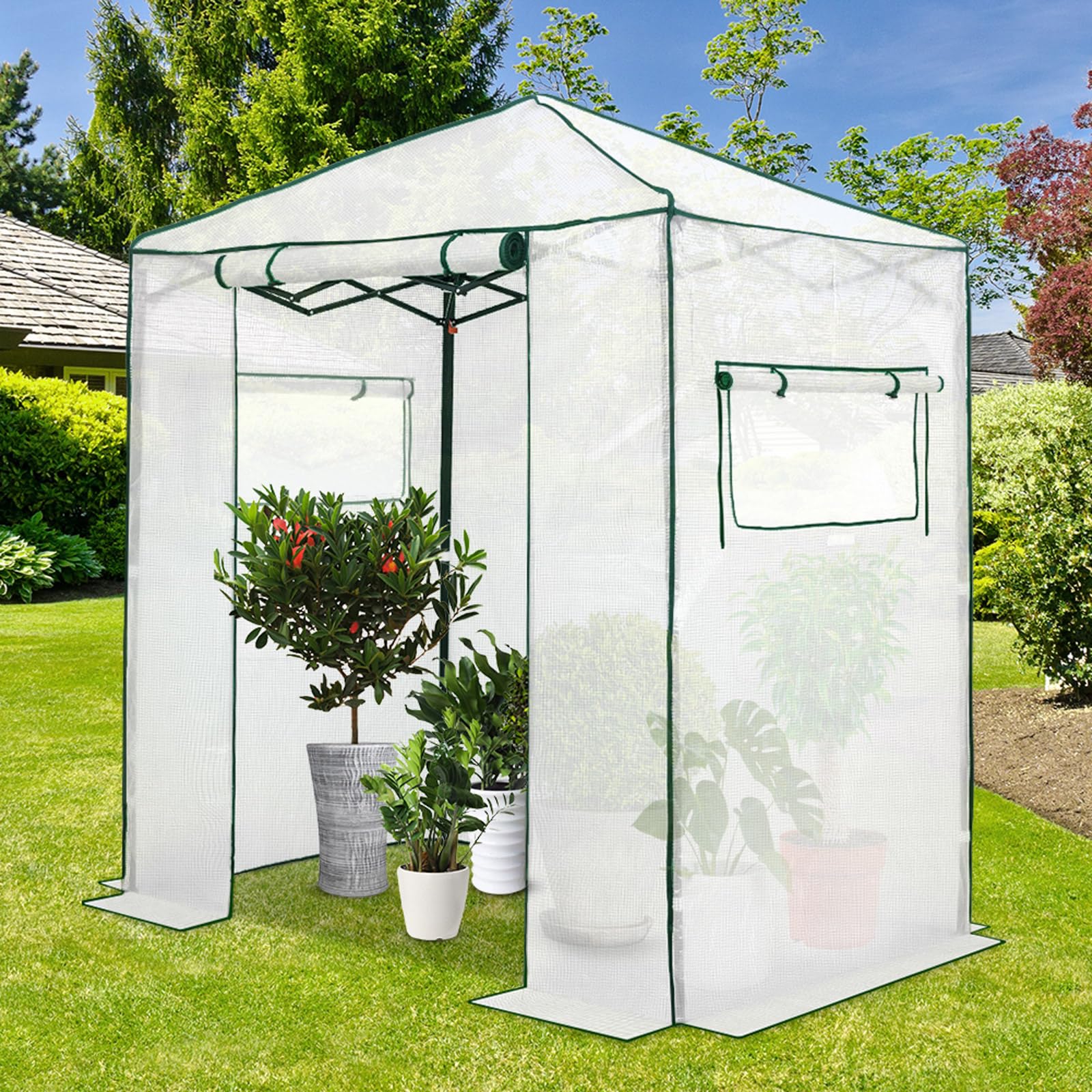 Eagle Peak durable steel frame ensures stability in varying weather conditions.